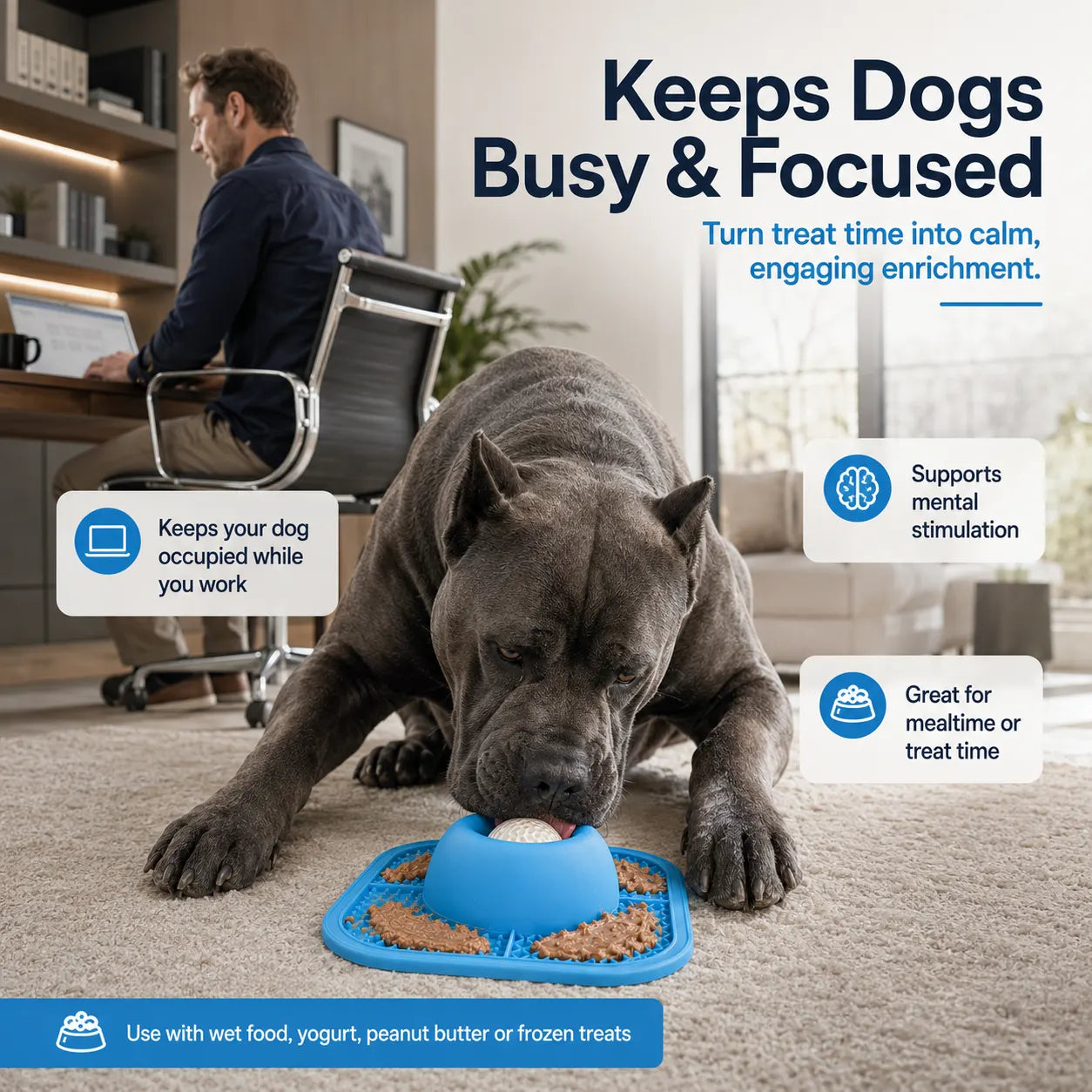The 2-1 Slow Feeder Calming Bowl