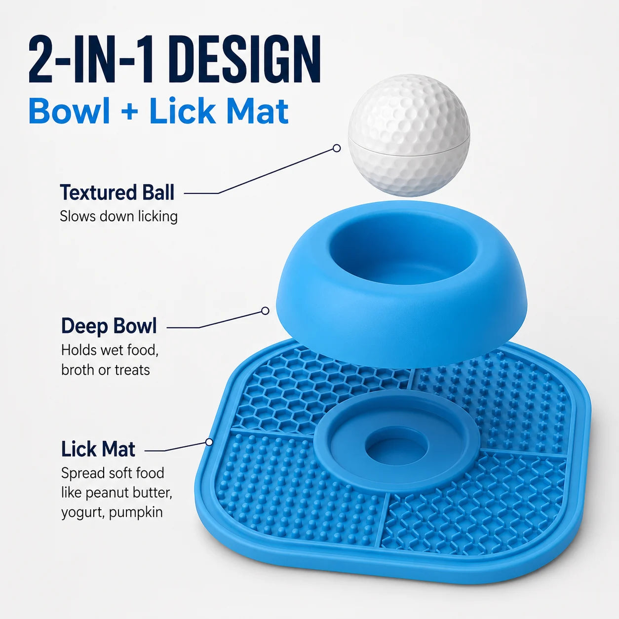 The 2-1 Slow Feeder Calming Bowl