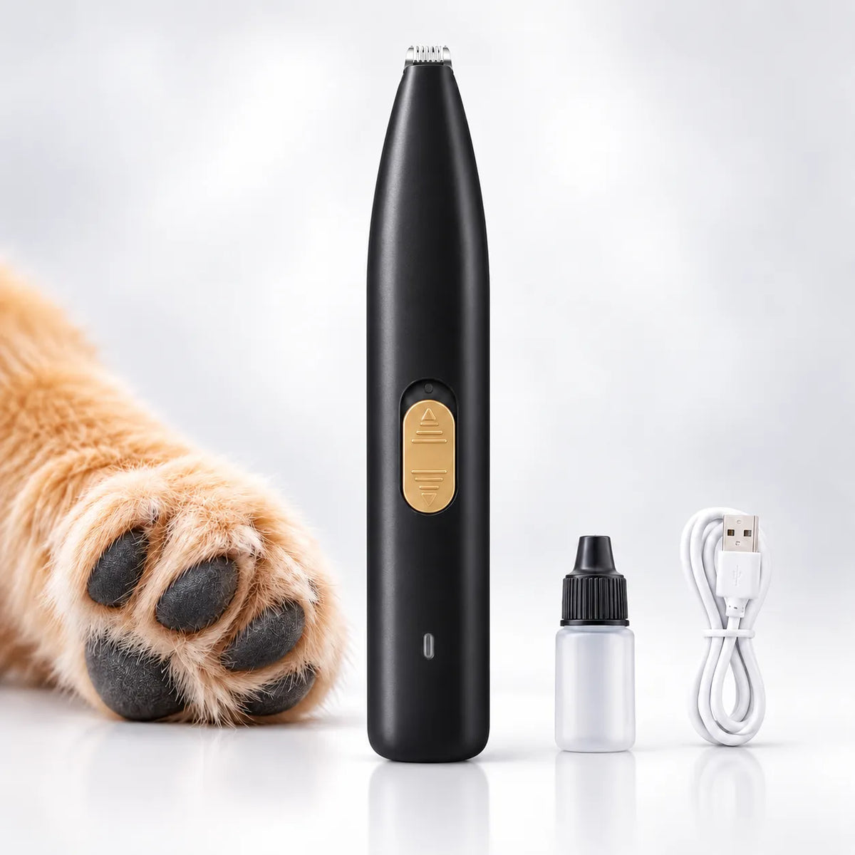 Black dog paw hair trimmer