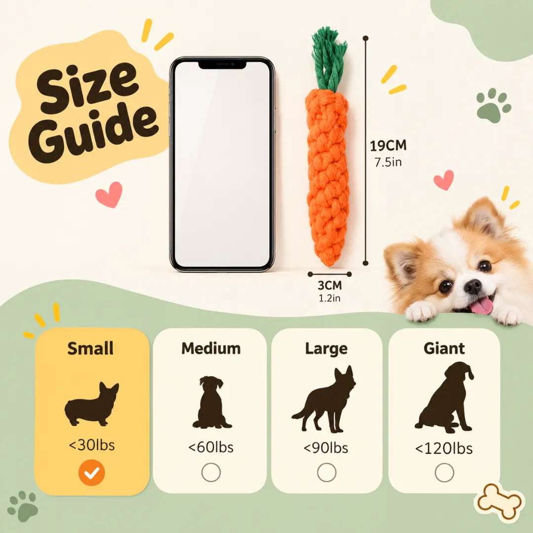 CarrotChew™ Dog Teething Toy | Puppy Teeth Cleaning Toy