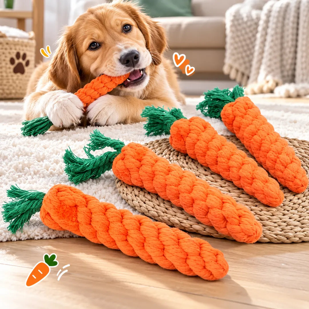CarrotChew™ Dog Teething Toy | Puppy Teeth Cleaning Toy