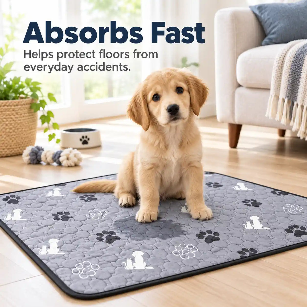 Reusable Washable Dog Pee Pads – 4 Pack