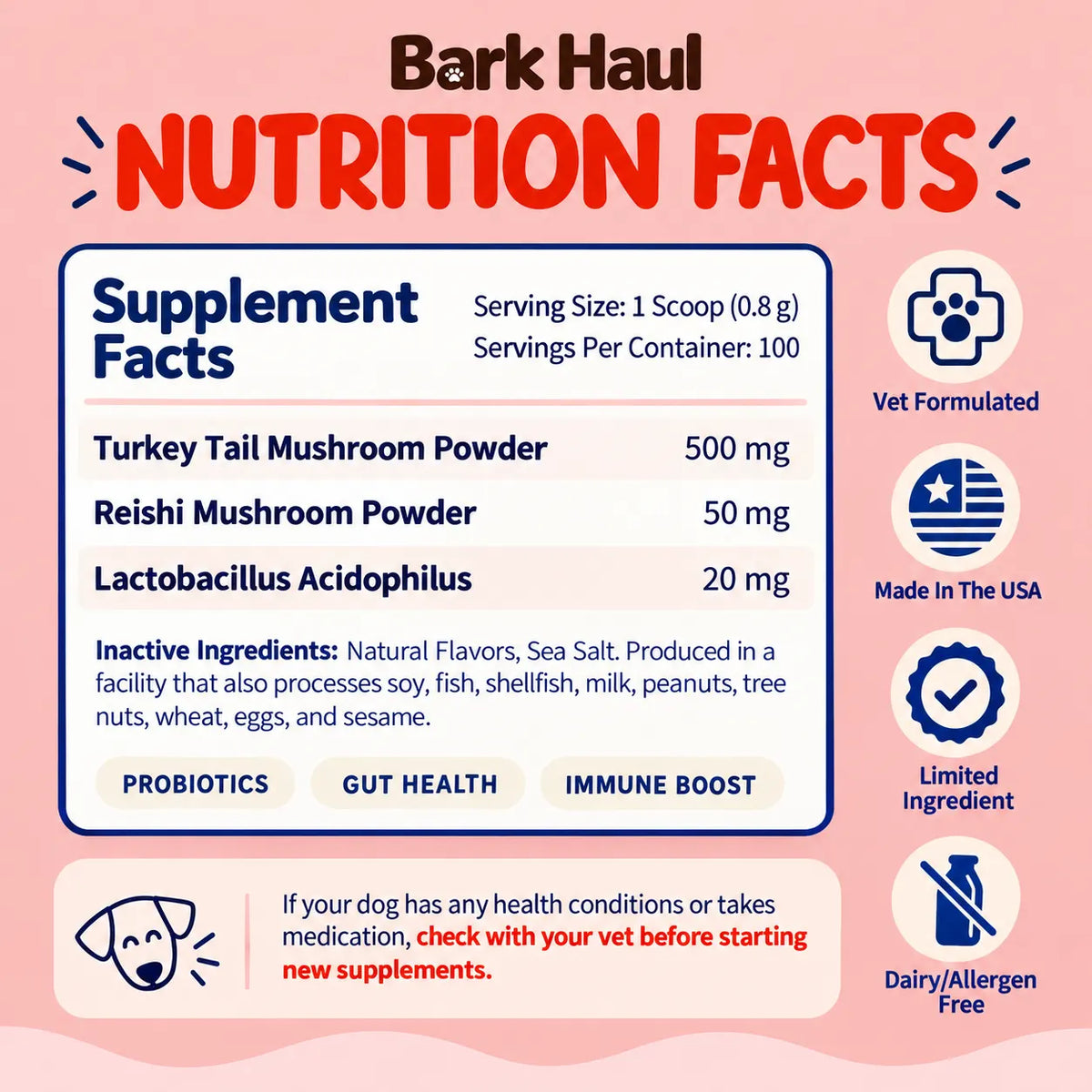 Turkey Tail for Dogs – Probiotics, Gut & Immune Support | Bark Haul