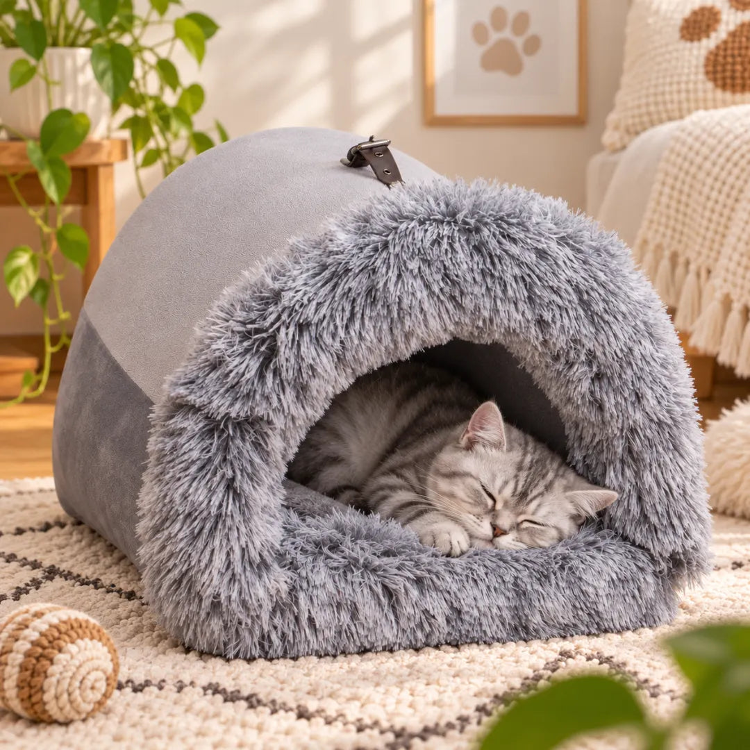 CloudDen™ Covered Pet Bed | Cozy Bed For Small Pets
