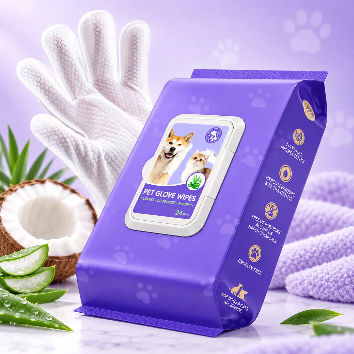 Disposable Glove Wipes for Dogs — The 60-Second Waterless Bath