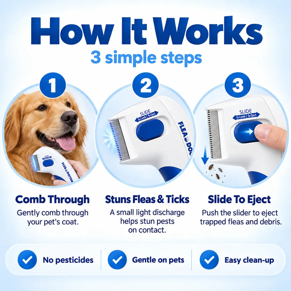 Electric Flea Comb for Dogs | The Flea Doctor™