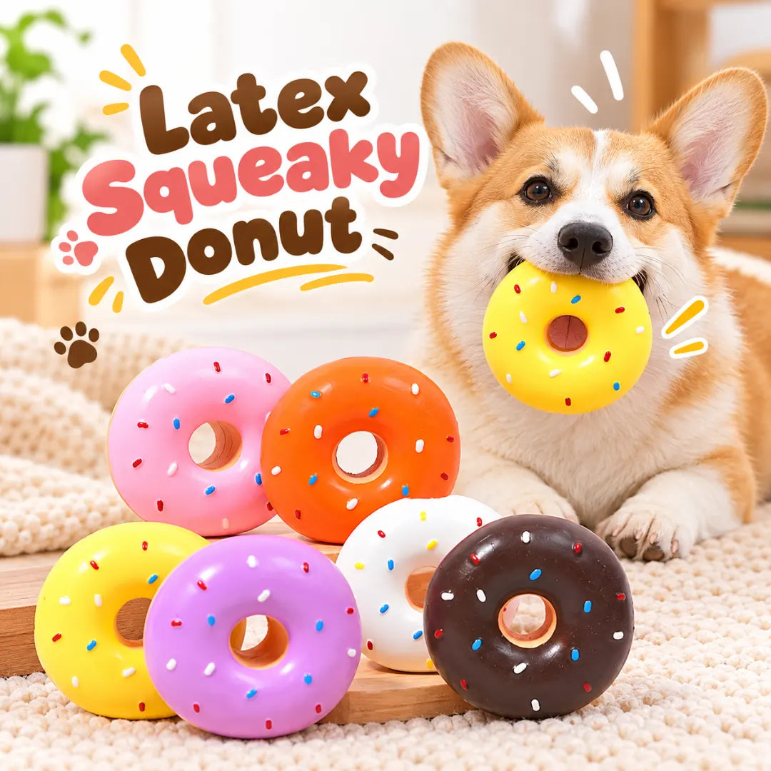 Dognut™ Squeaky Latex Dog Toy