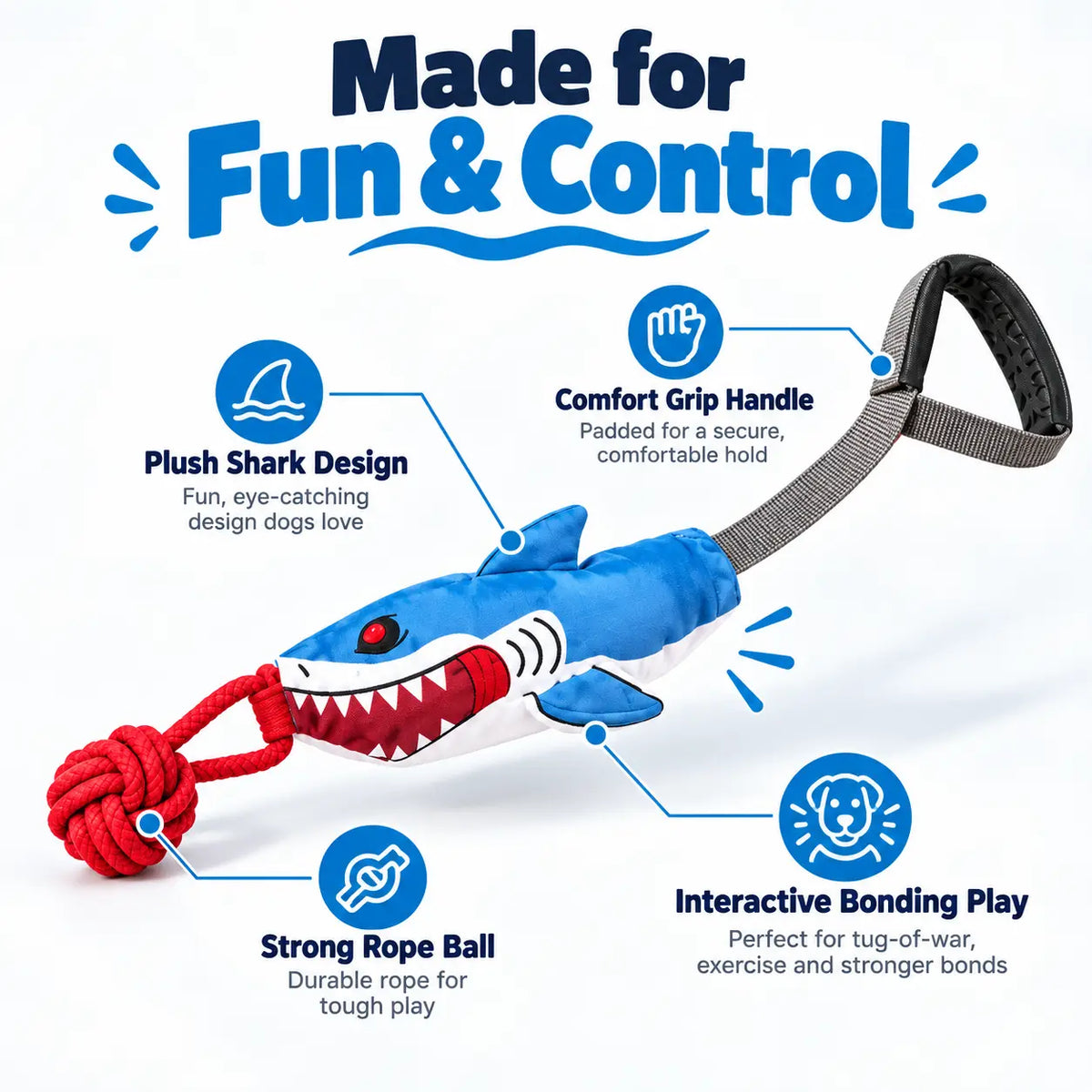 Dog Tug of War Interactive Rope Toy