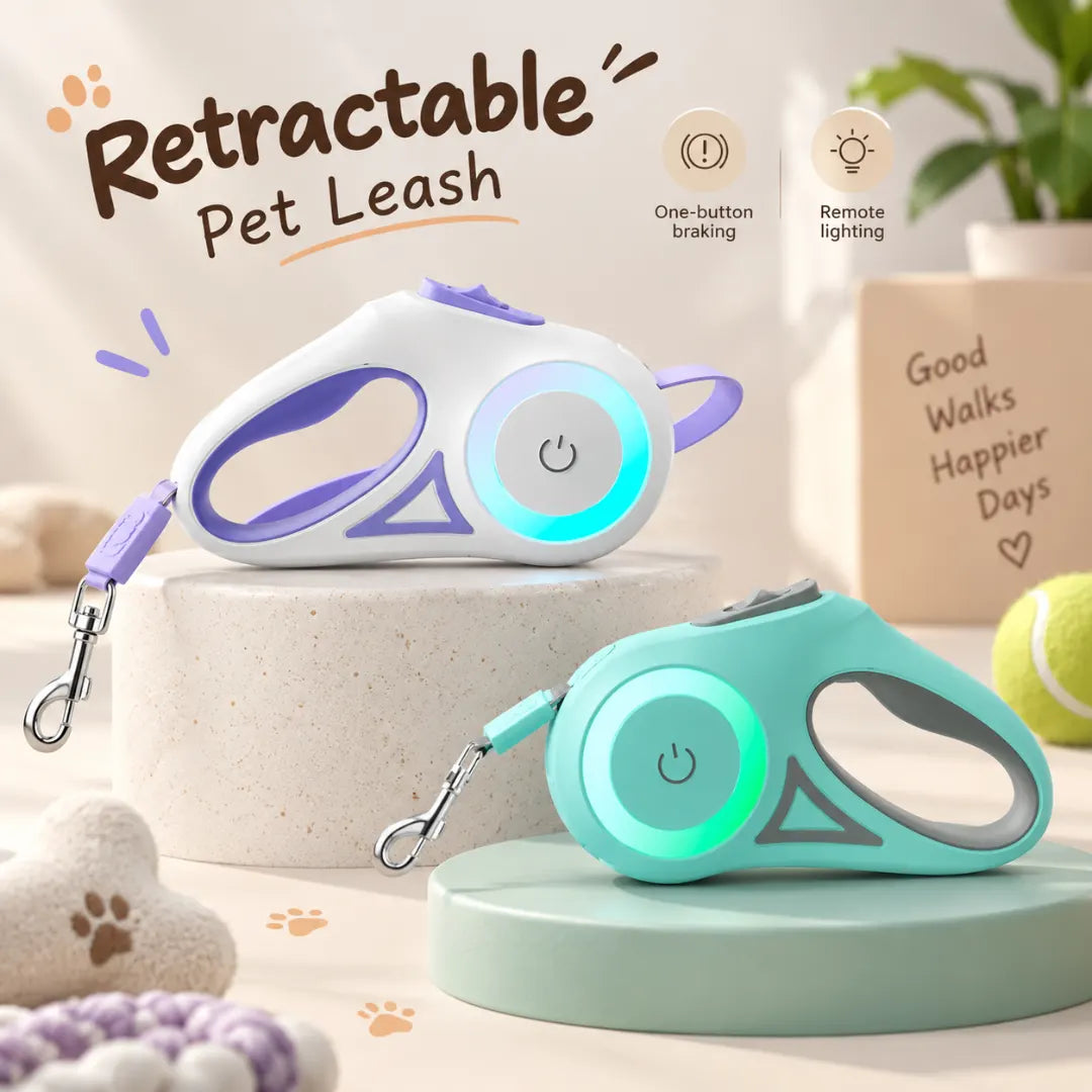 GlowLead™ Retractable Night Leash