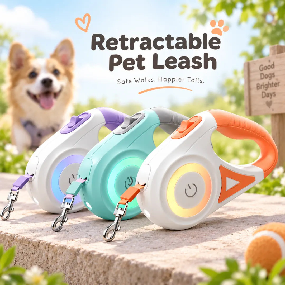 GlowLead™ Retractable Night Leash