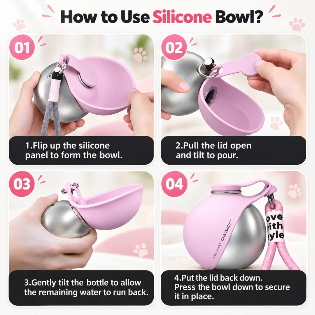 OrbBowl™ Portable Dog Water Bottle