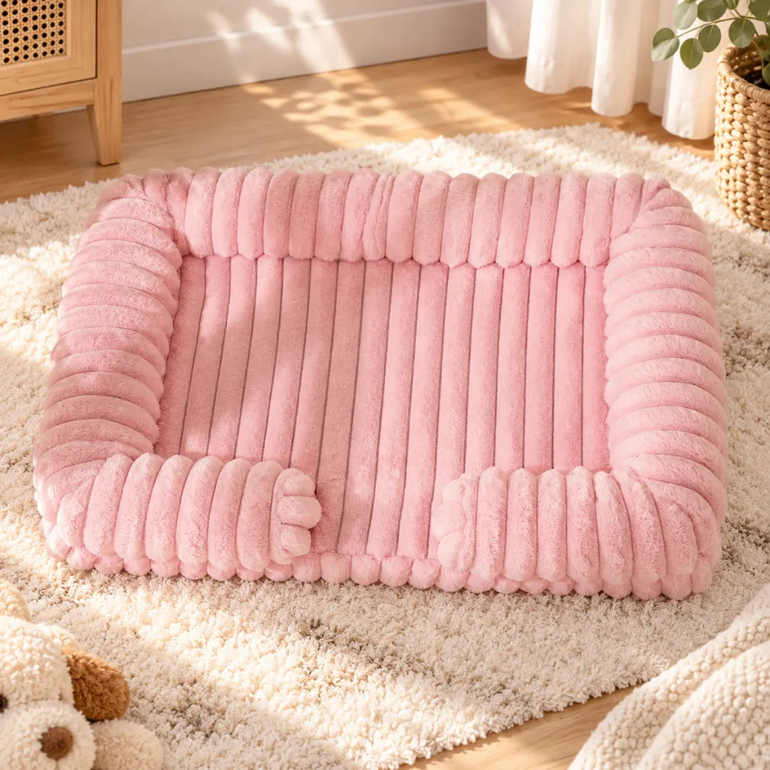 PawLounge™ Ribbed Sofa Dog Bed