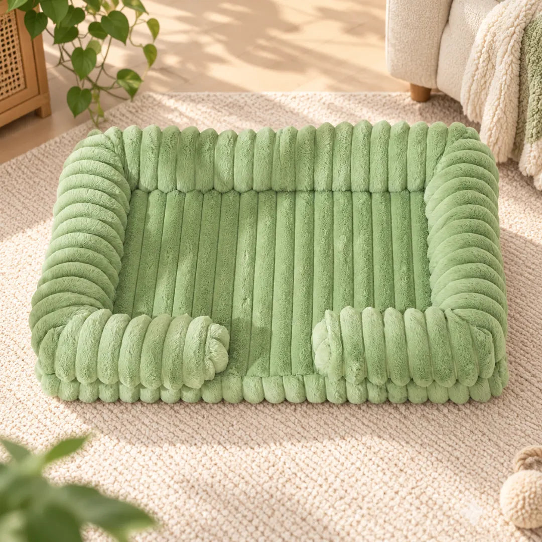 PawLounge™ Ribbed Sofa Dog Bed
