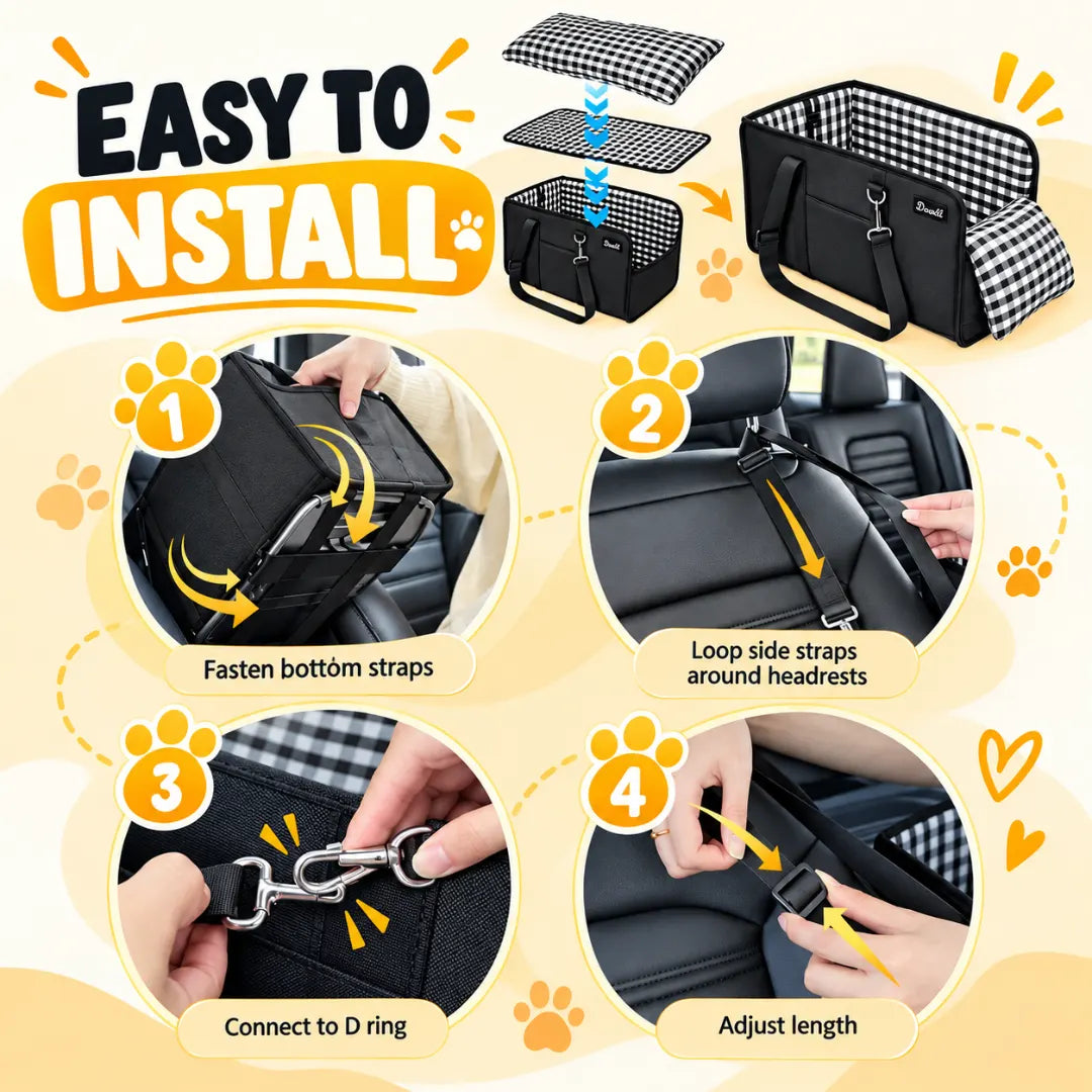 PawPerch™ Console Dog Car Seat