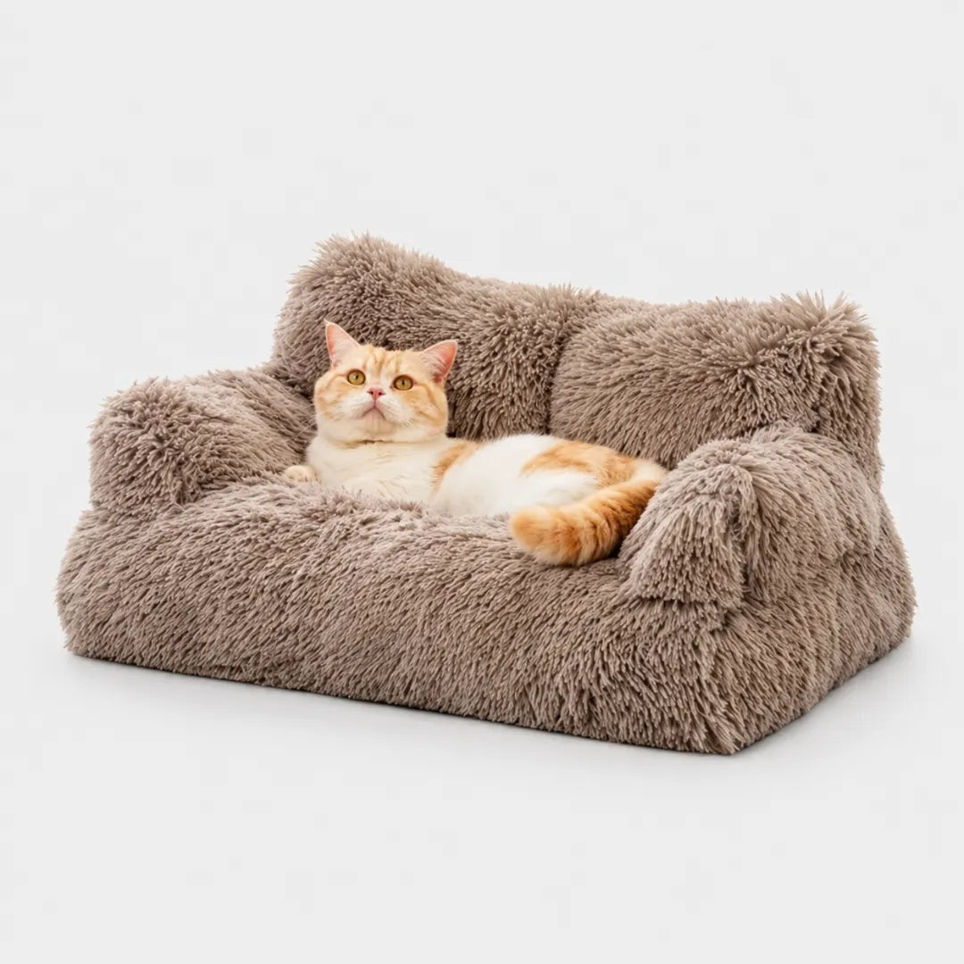 PurrLounge™ Plush Pet Sofa | Soft Pet Couch