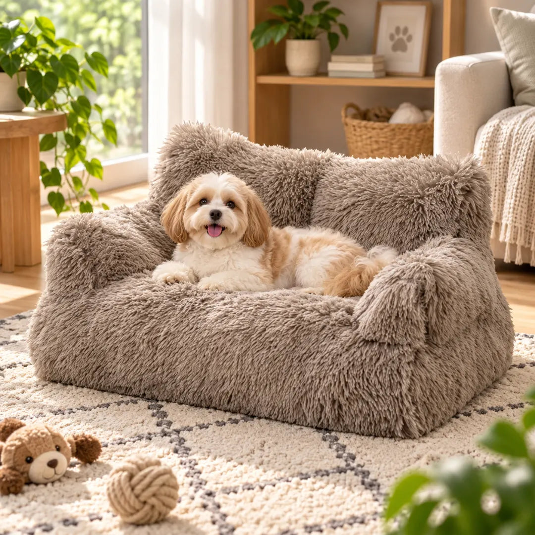 PurrLounge™ Plush Pet Sofa | Soft Pet Couch
