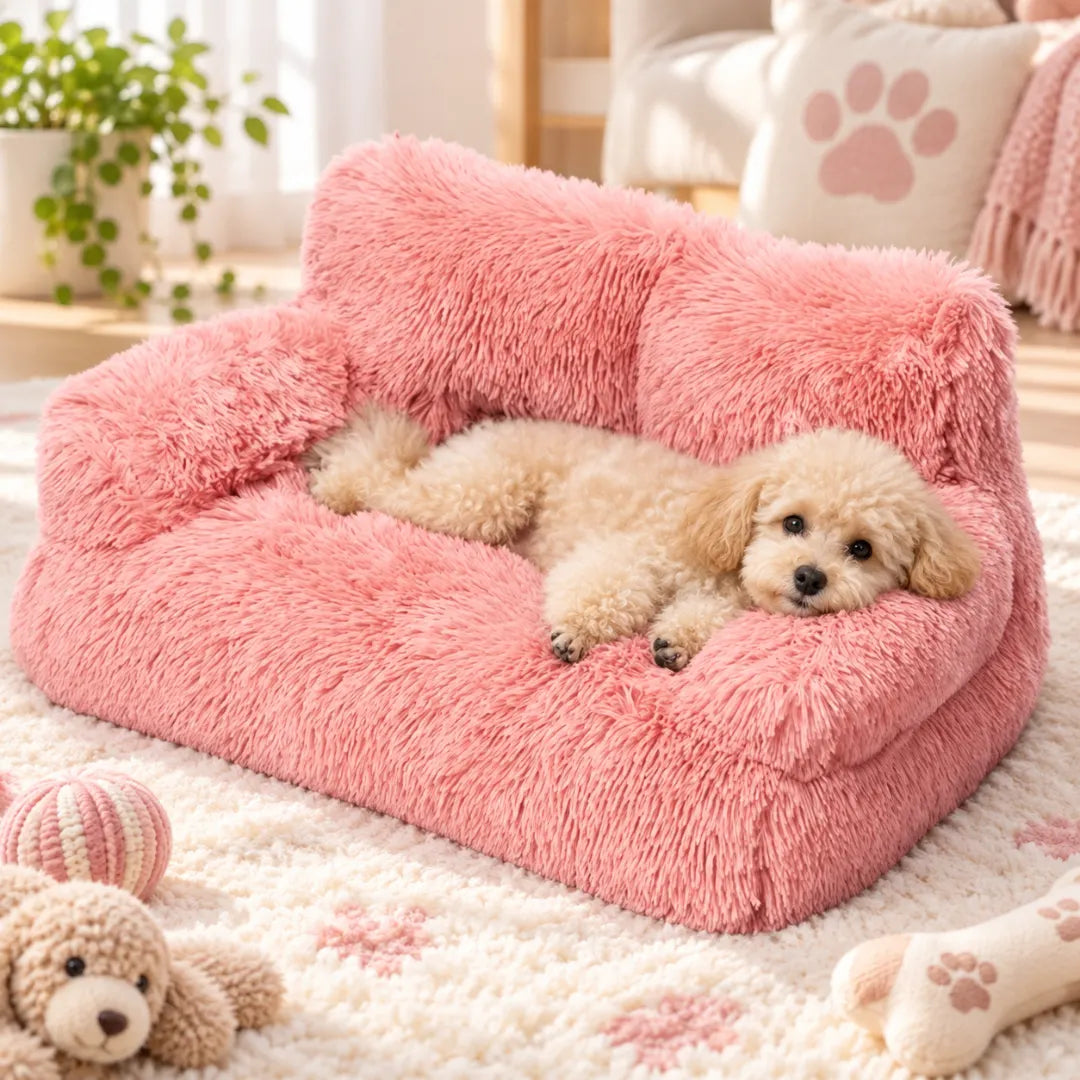 PurrLounge™ Plush Pet Sofa | Soft Pet Couch