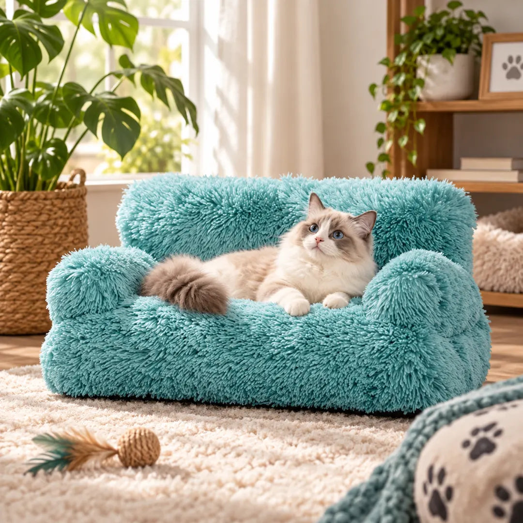 PurrLounge™ Plush Pet Sofa | Soft Pet Couch