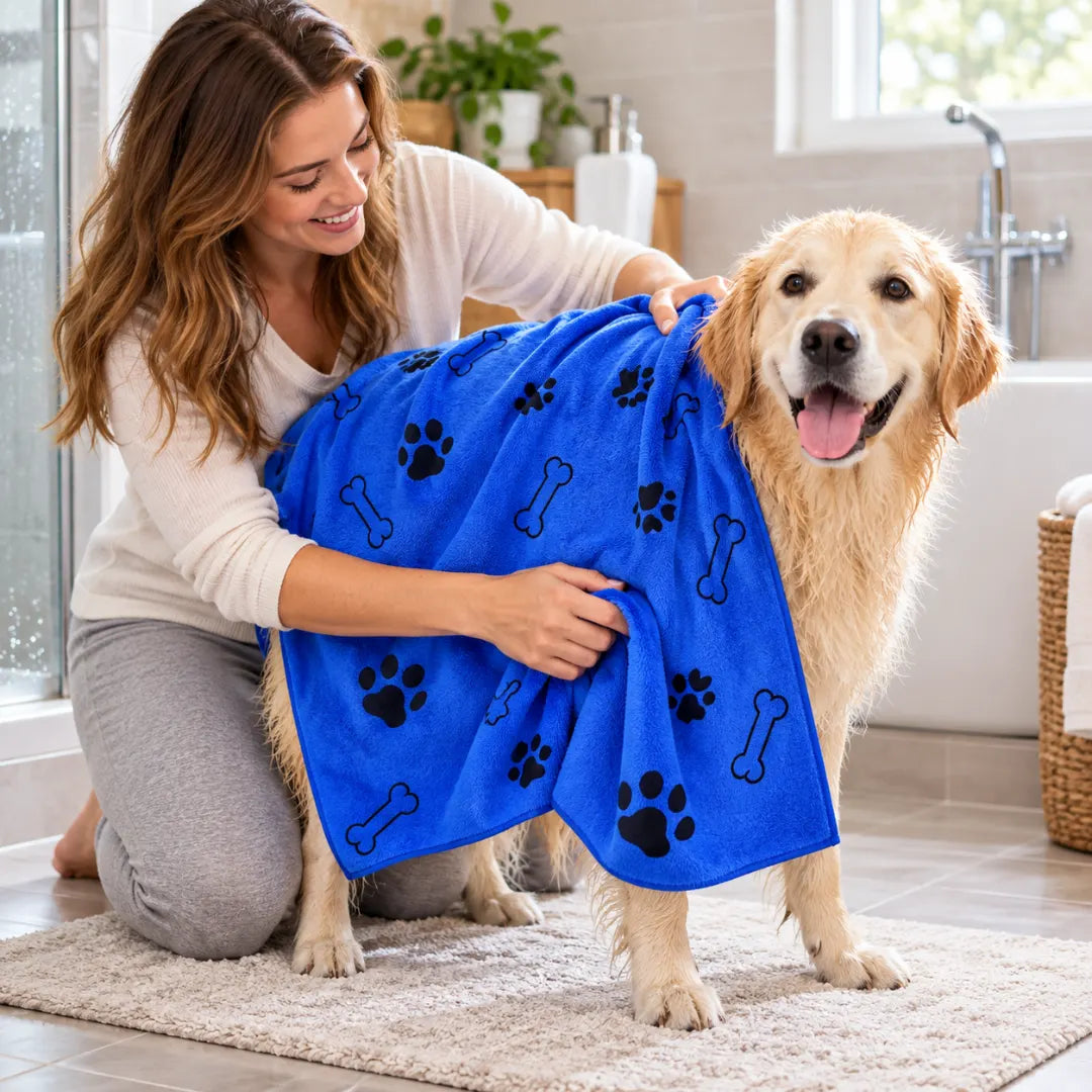 QuickPaw™ Microfiber Dog Bath Towel