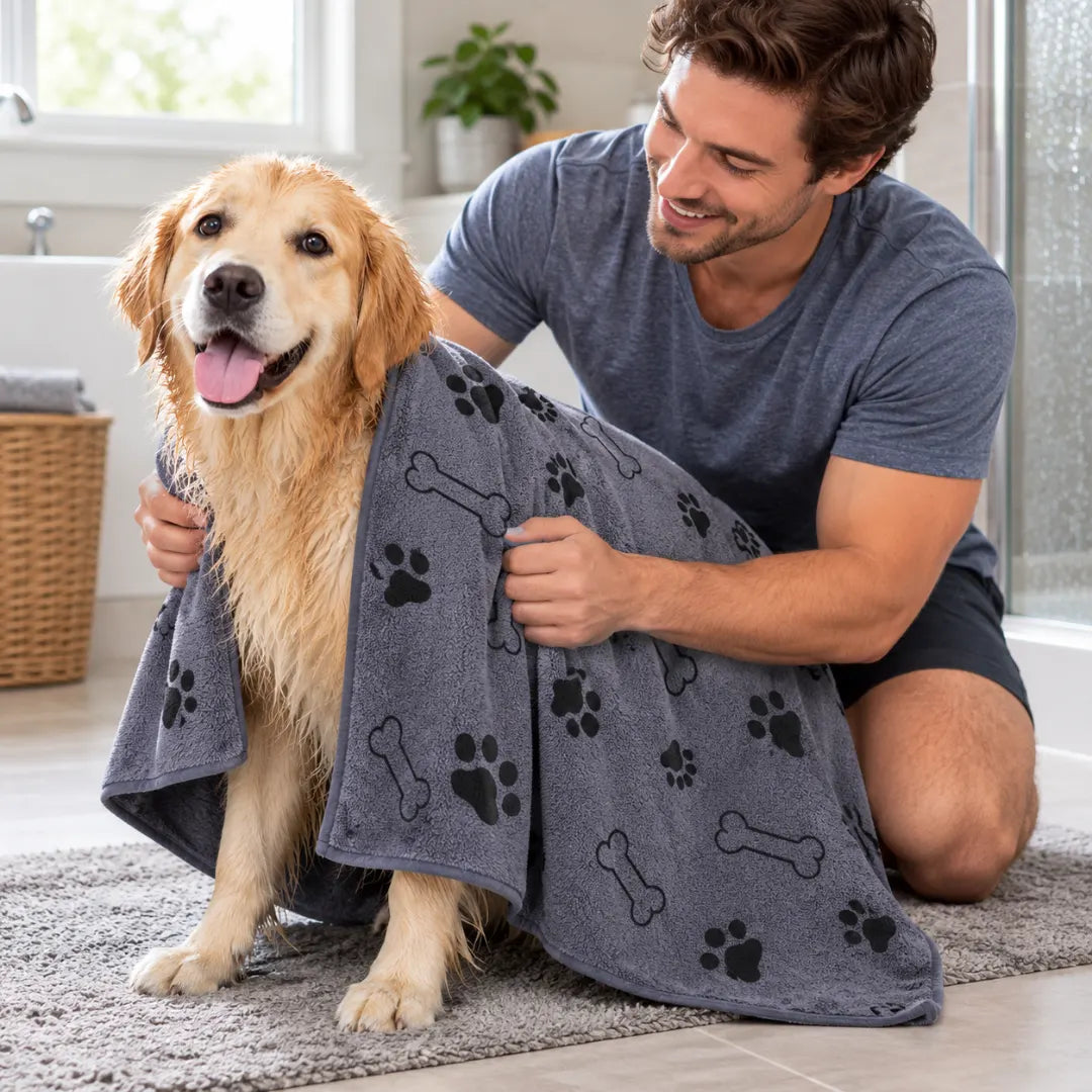 QuickPaw™ Microfiber Dog Bath Towel