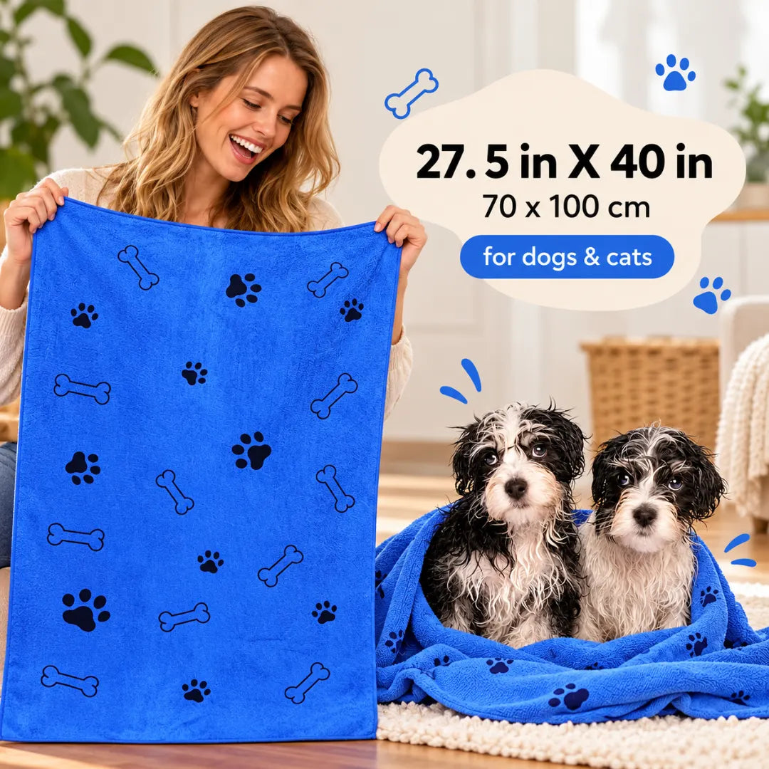 QuickPaw™ Microfiber Dog Bath Towel