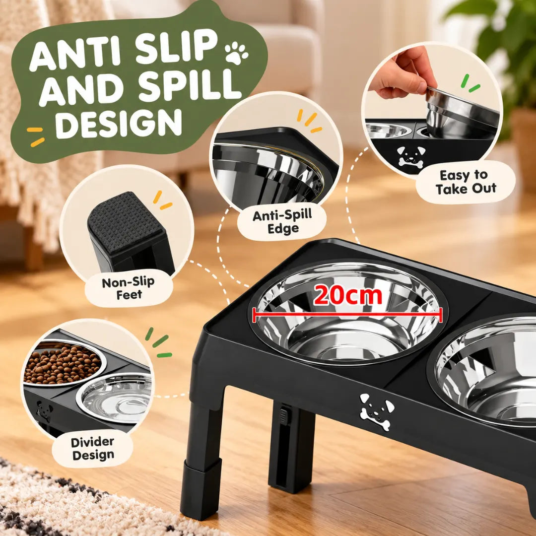 RaiseBowl™ Adjustable Dog Feeder