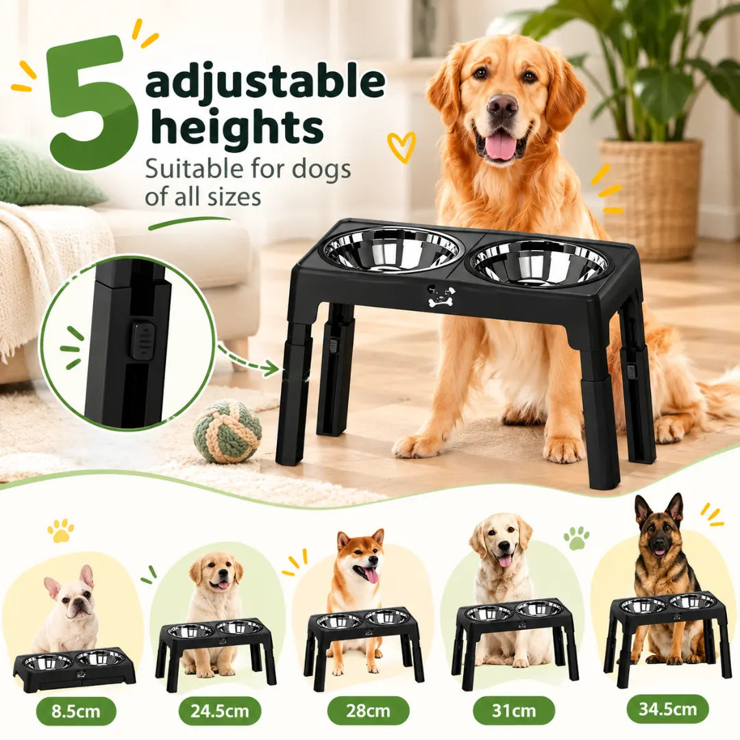 RaiseBowl™ Adjustable Dog Feeder