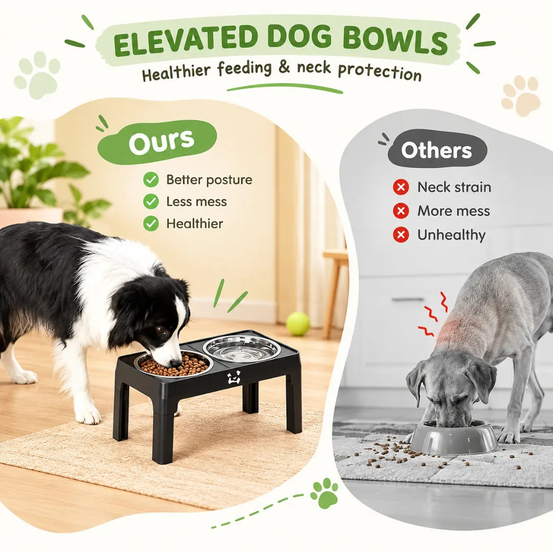 RaiseBowl™ Adjustable Dog Feeder