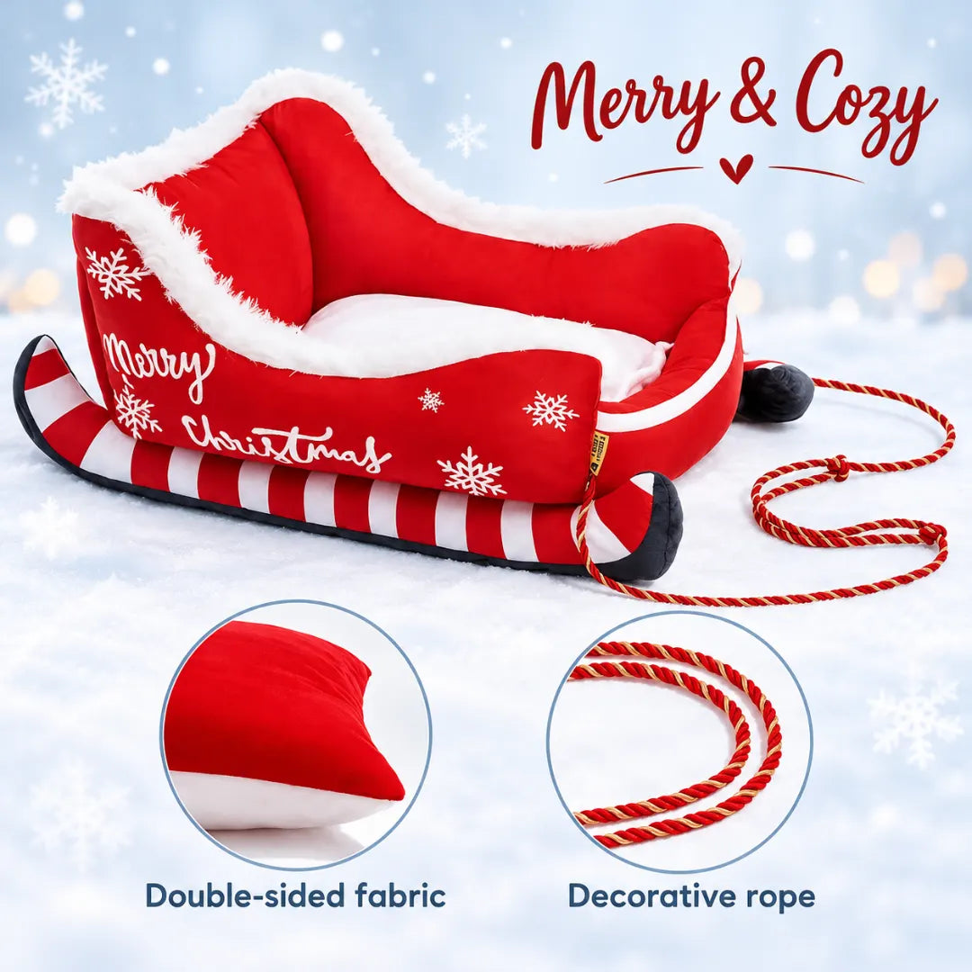 SnugSleigh™ Holiday Pet Bed