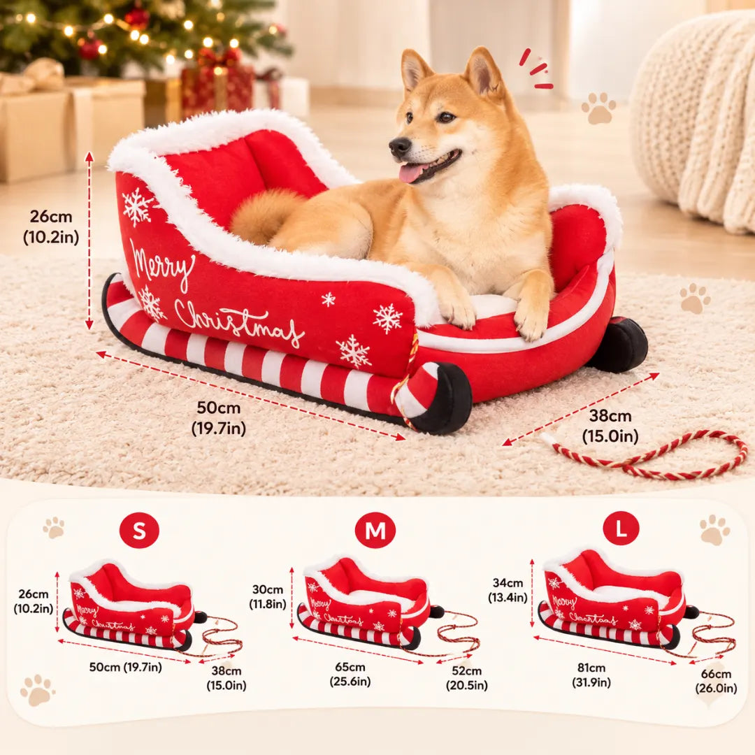 SnugSleigh™ Holiday Pet Bed
