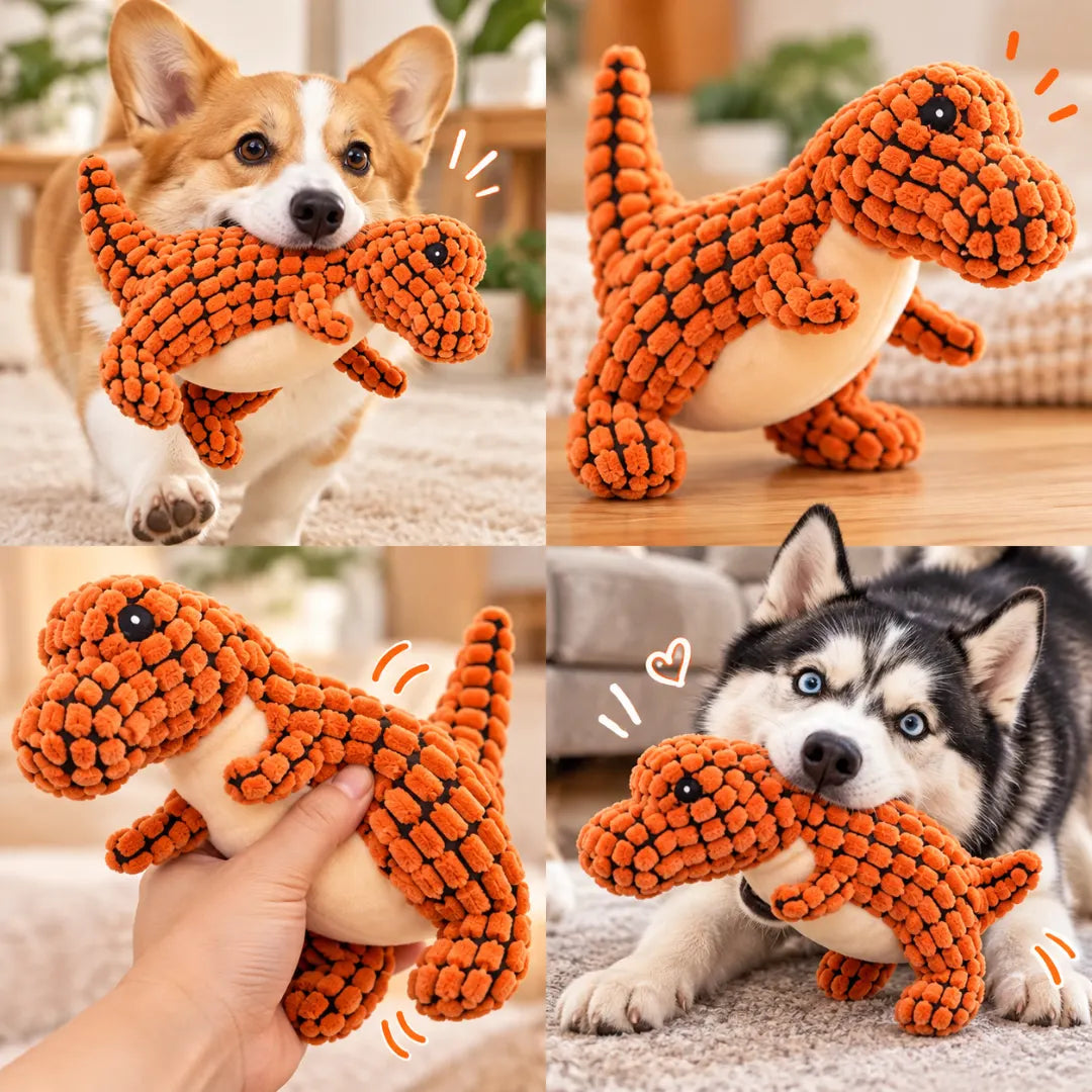 TuggyRex™ Durable Plush Dog Toy | Puppy Chew Toy
