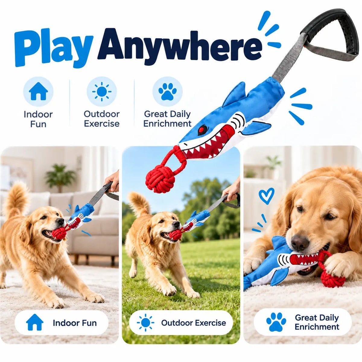 Dog Tug of War Interactive Rope Toy