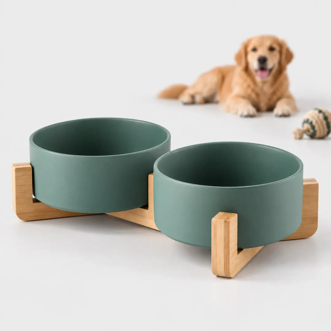 TwinTable™ Ceramic Double Dog Bowl