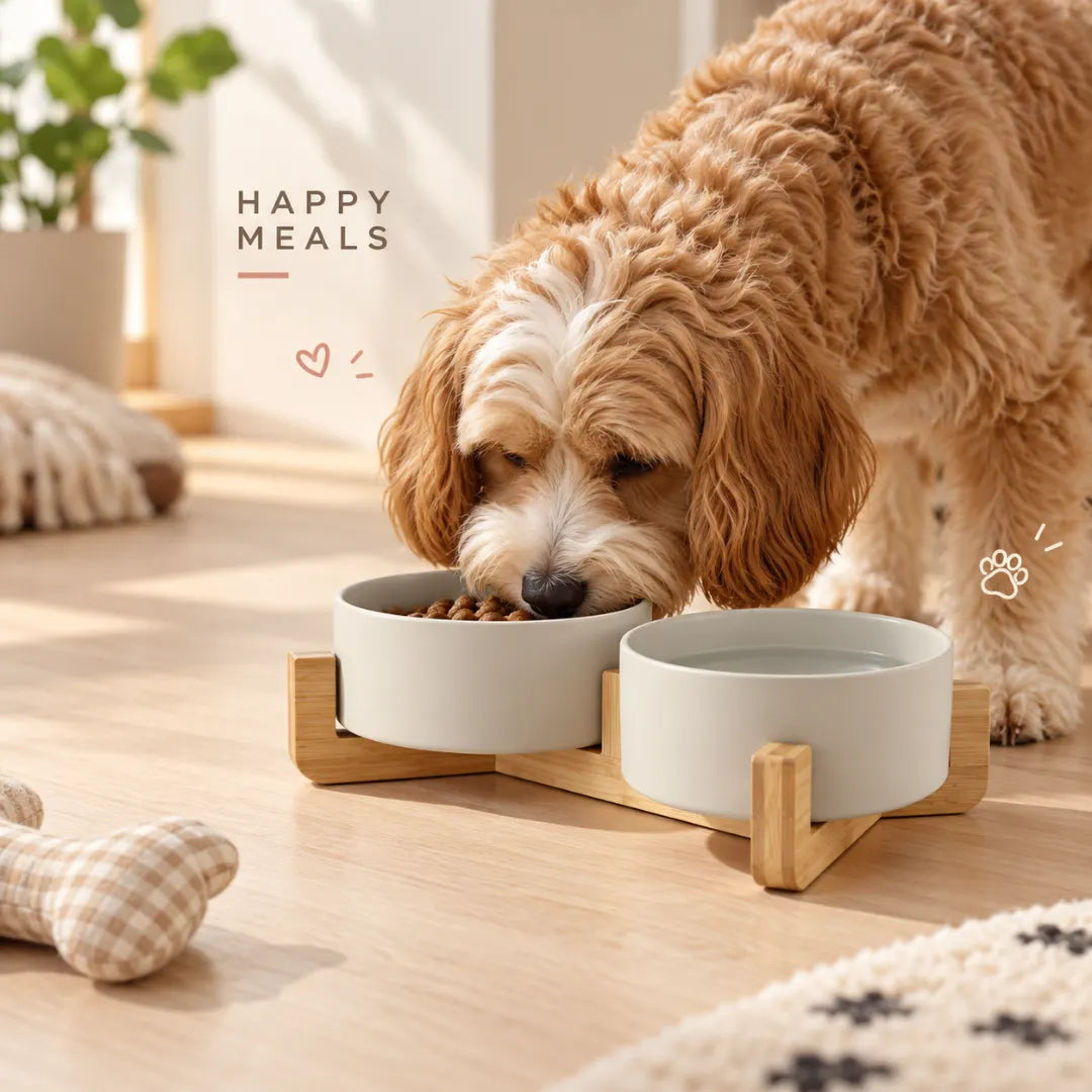 TwinTable™ Ceramic Double Dog Bowl