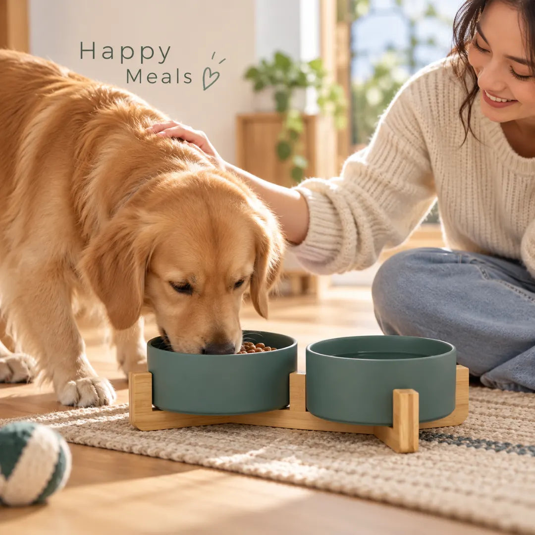 TwinTable™ Ceramic Double Dog Bowl