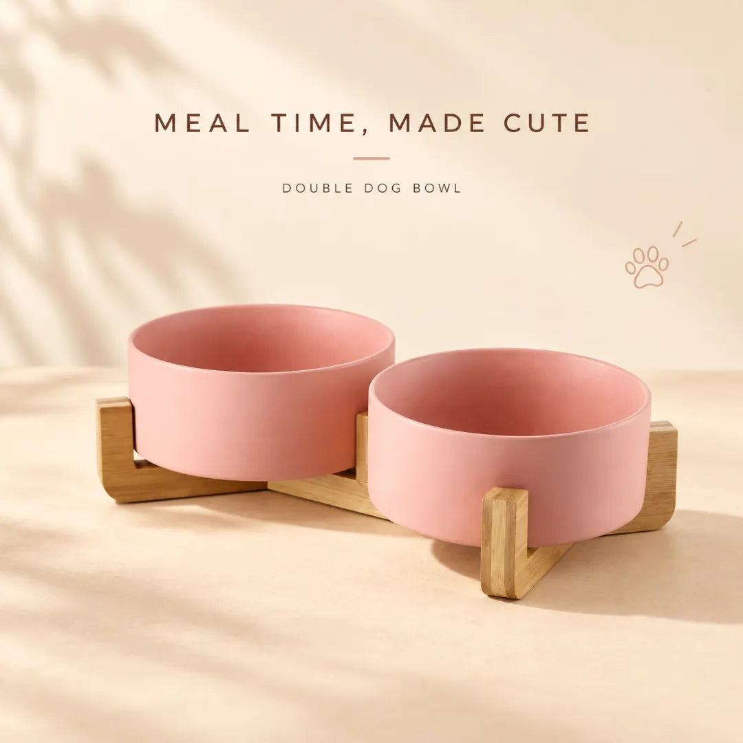 TwinTable™ Ceramic Double Dog Bowl