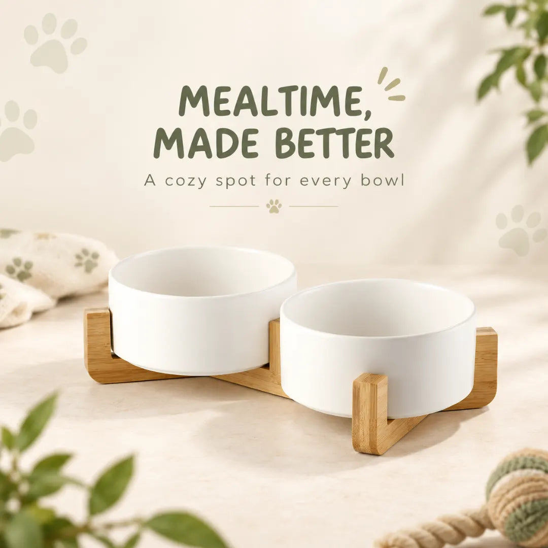 TwinTable™ Ceramic Double Dog Bowl