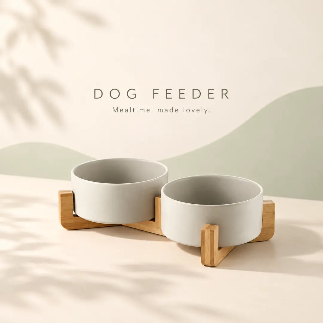 TwinTable™ Ceramic Double Dog Bowl