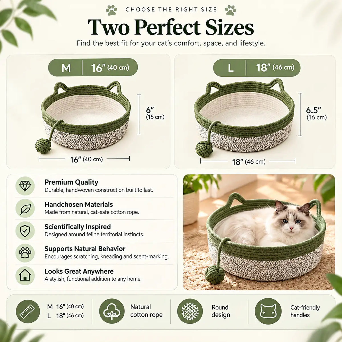 The Original Rope Cat Scratching Basket