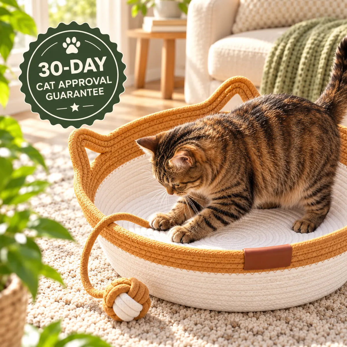 The Original Rope Cat Scratching Basket
