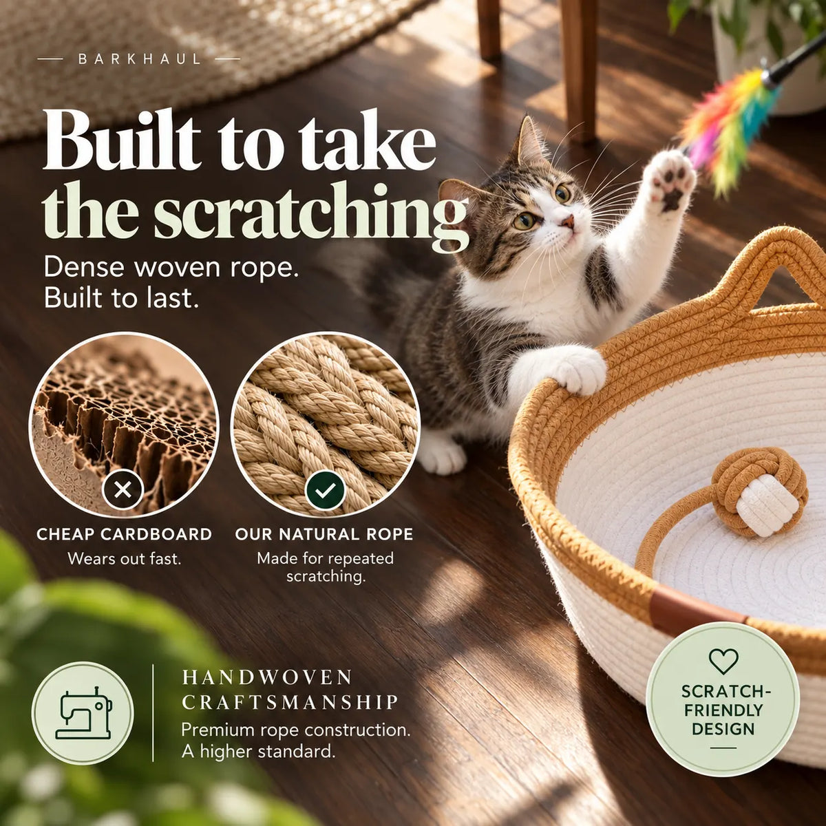 The Original Rope Cat Scratching Basket