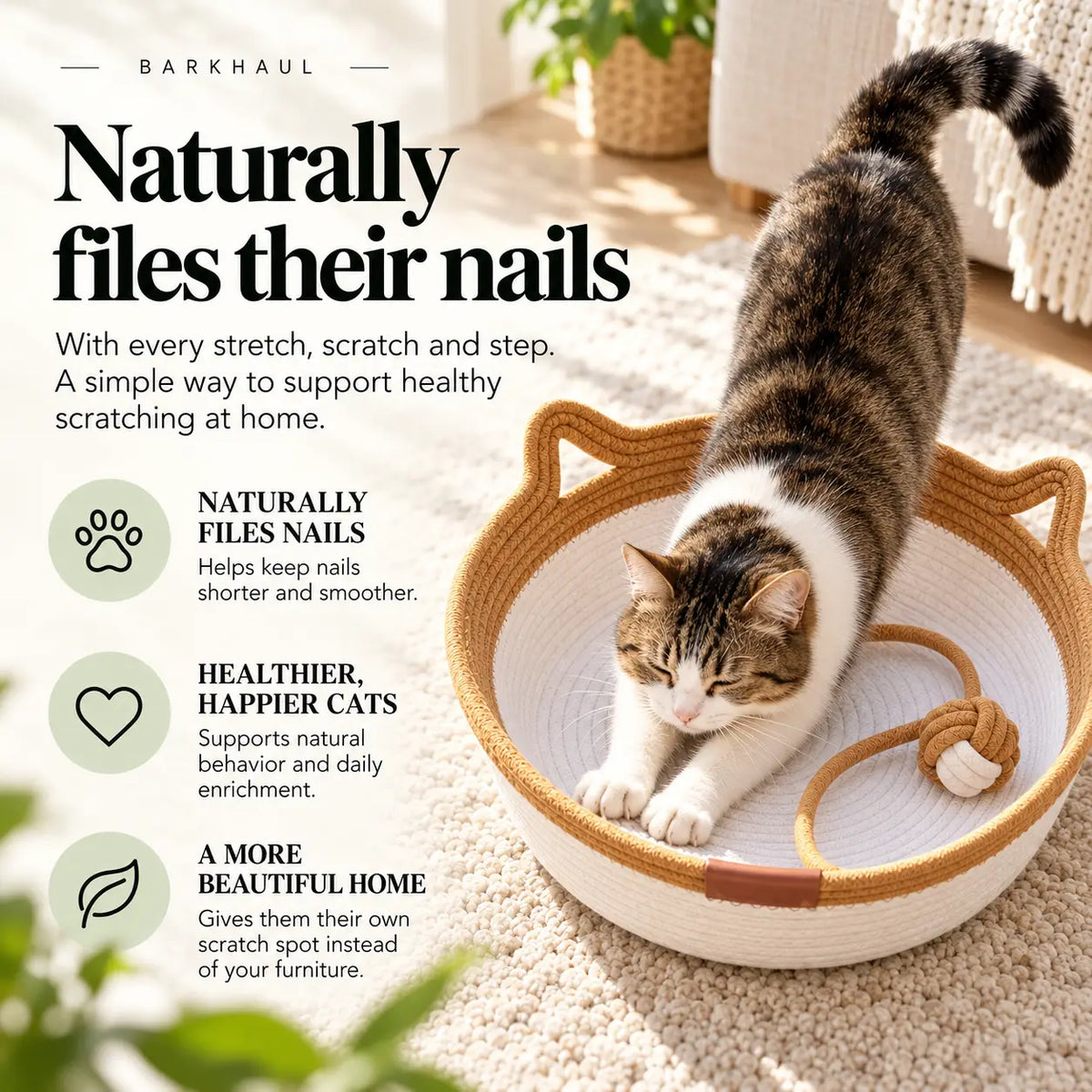 The Original Rope Cat Scratching Basket