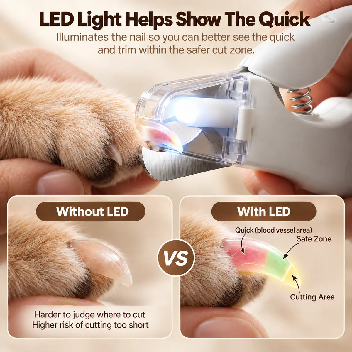 Dog Nail Clippers With Light