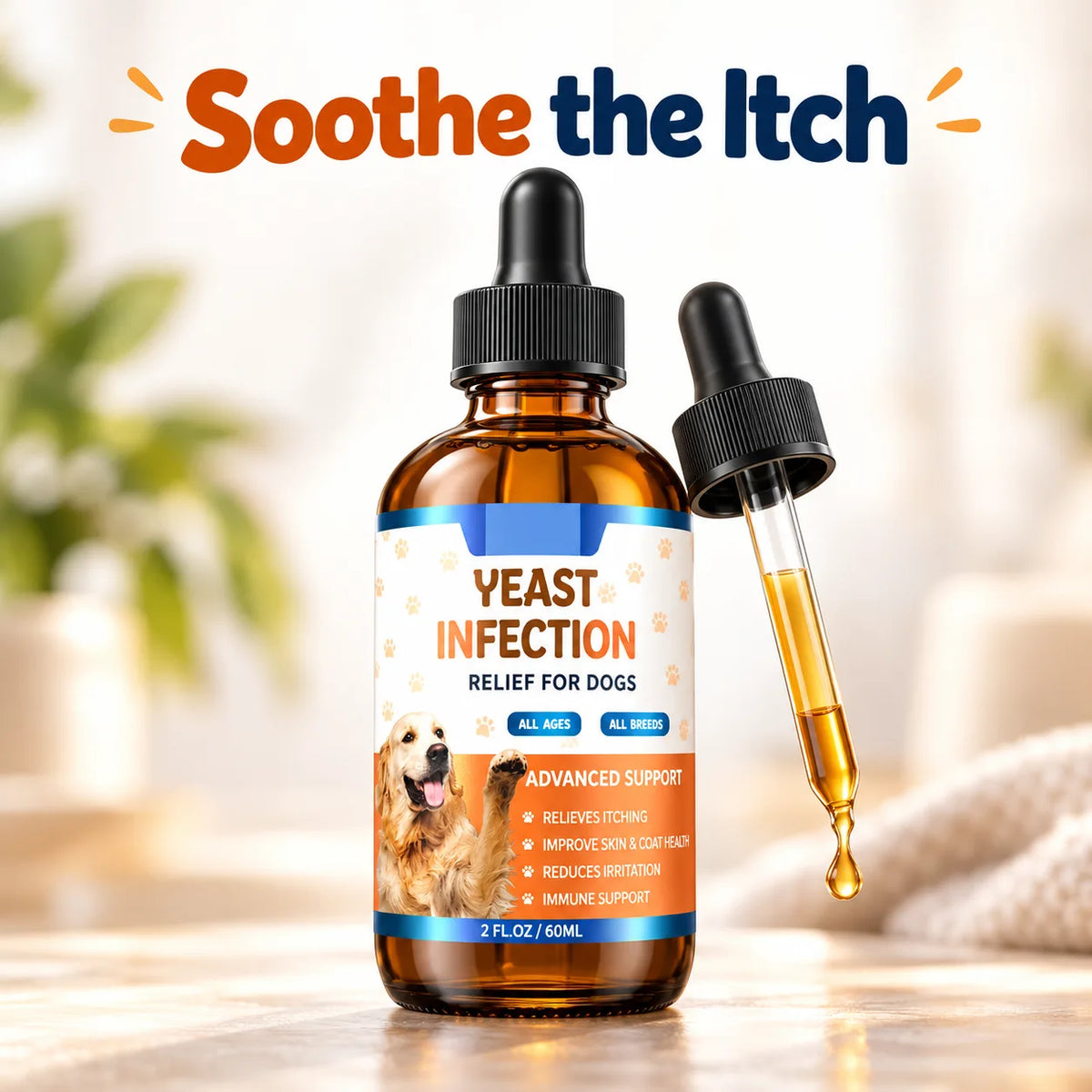 Dog Anti-Yeast Drops for Healthier Skin & Gut