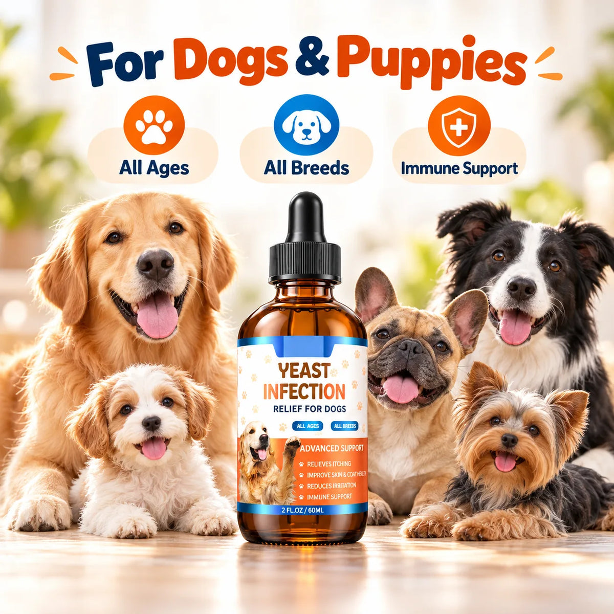 Dog Anti-Yeast Drops for Healthier Skin & Gut