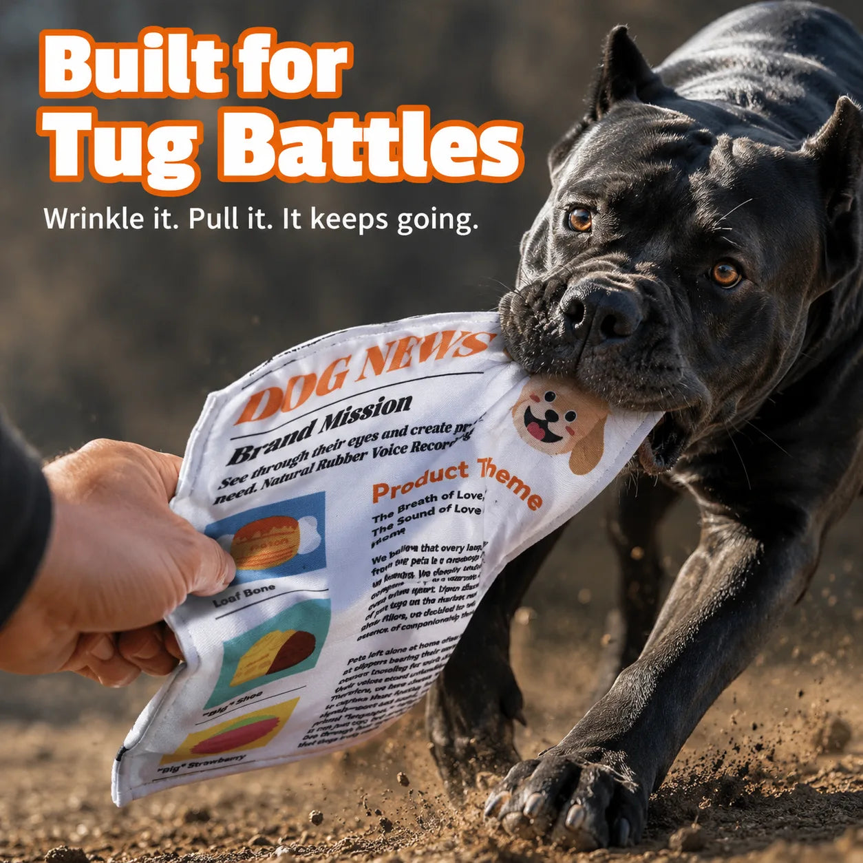 Indestructible Newspaper Dog Toy