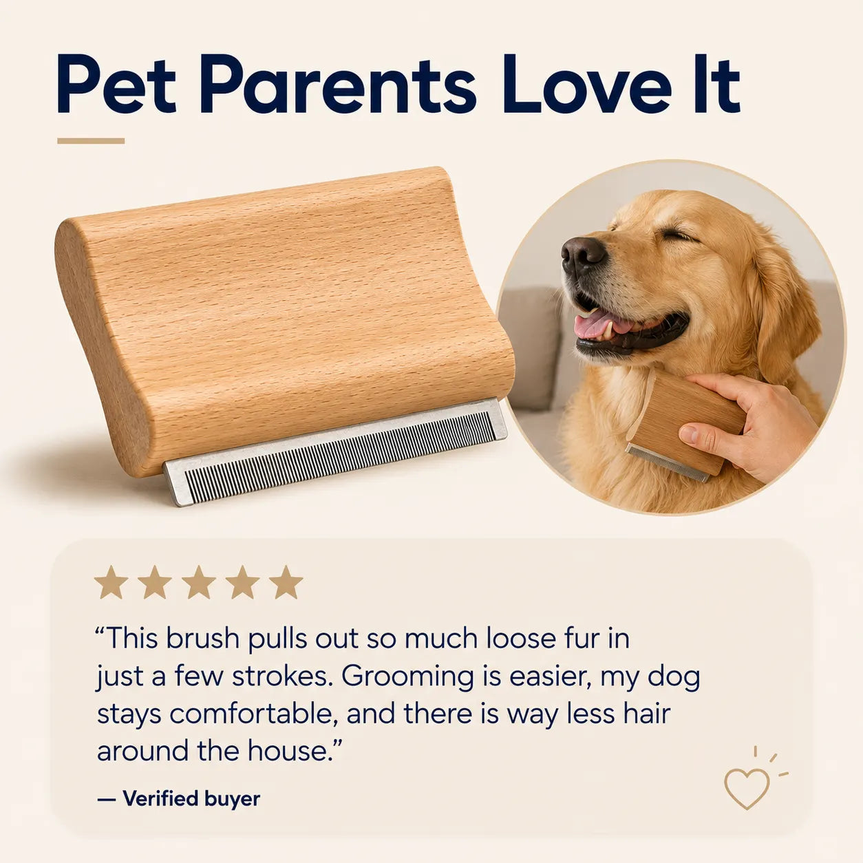 Dog Brush for Shedding & Grooming
