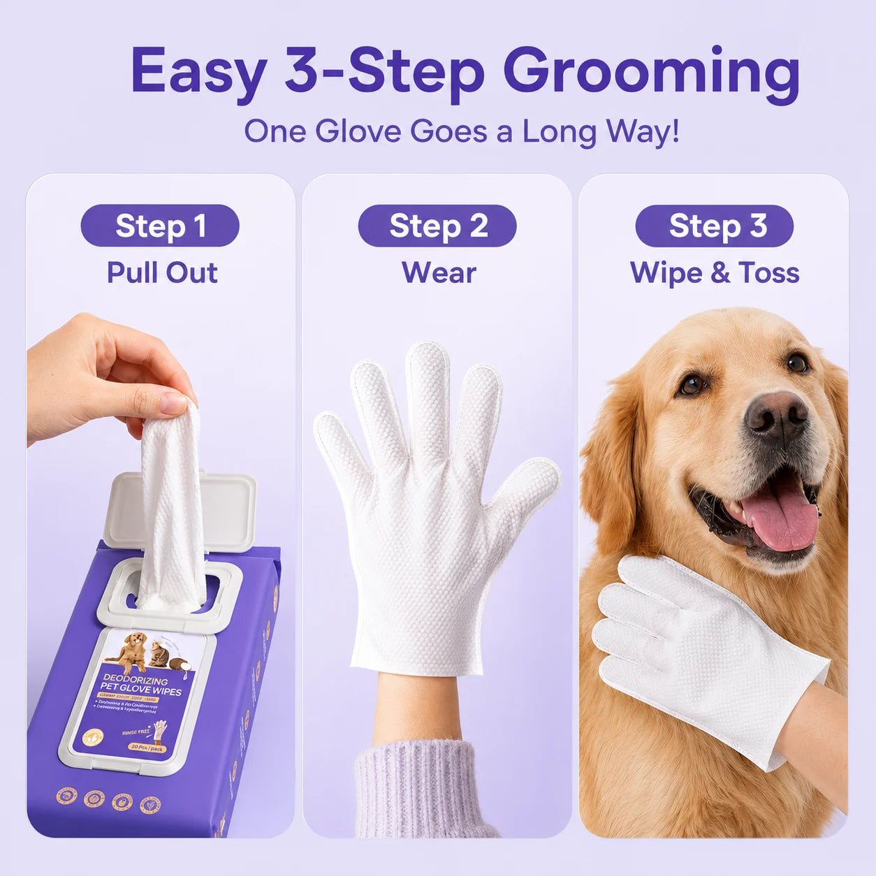 Disposable Glove Wipes for Dogs — The 60-Second Waterless Bath