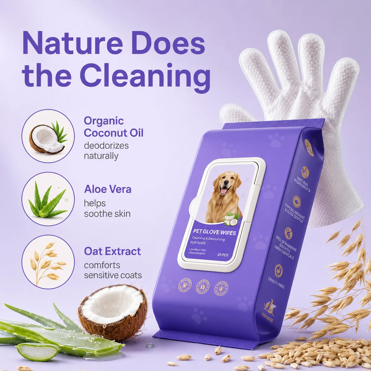 Disposable Glove Wipes for Dogs — The 60-Second Waterless Bath